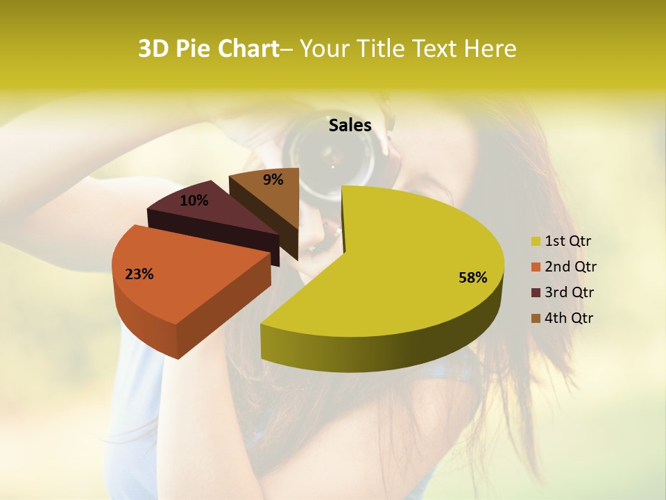 Photo Beautiful Hold PowerPoint Template