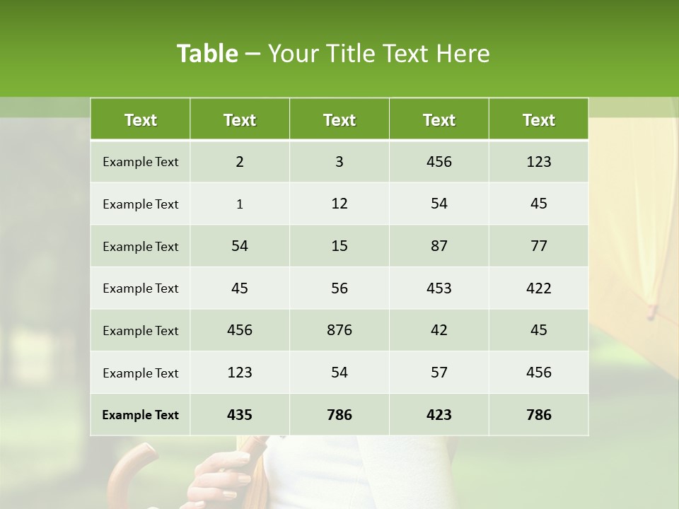 Parasol Park Nature PowerPoint Template