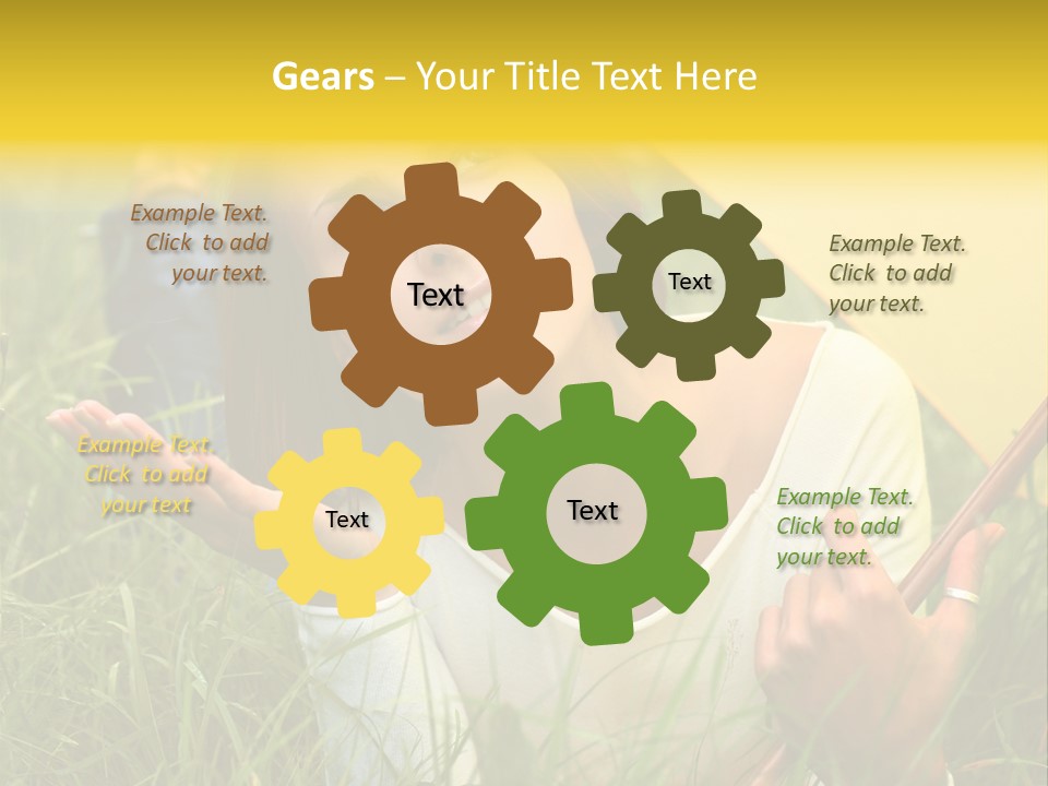 Day Caucasian Beautiful PowerPoint Template