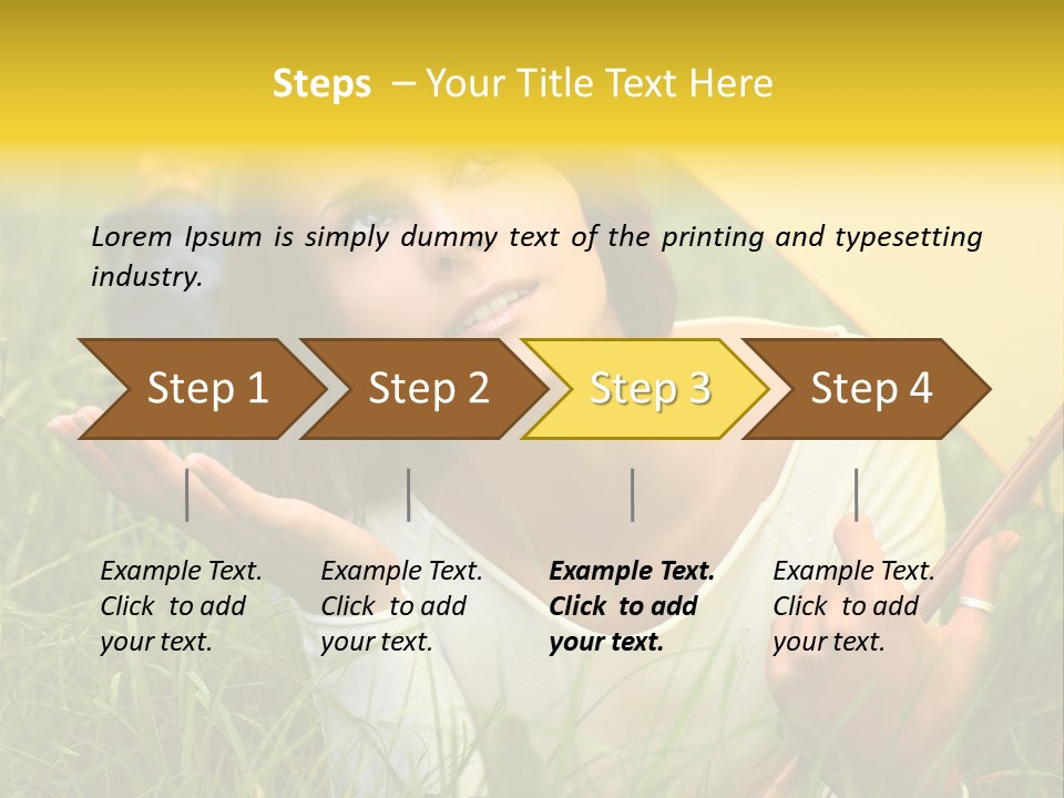 Day Caucasian Beautiful PowerPoint Template