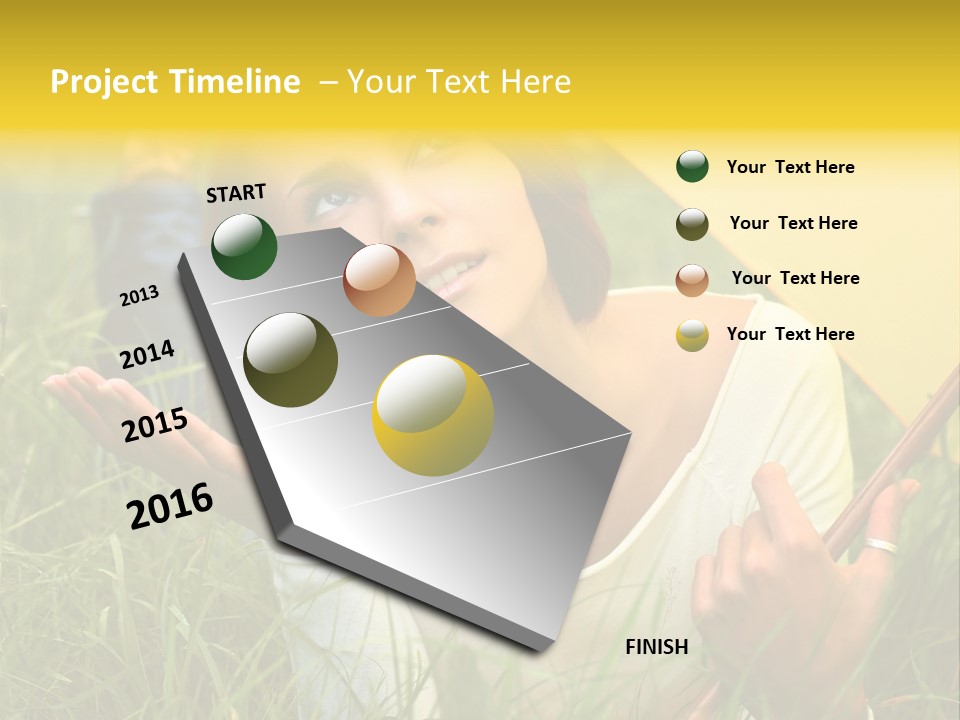 Day Caucasian Beautiful PowerPoint Template