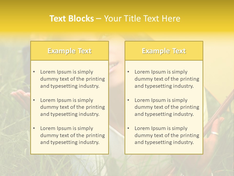 Day Caucasian Beautiful PowerPoint Template