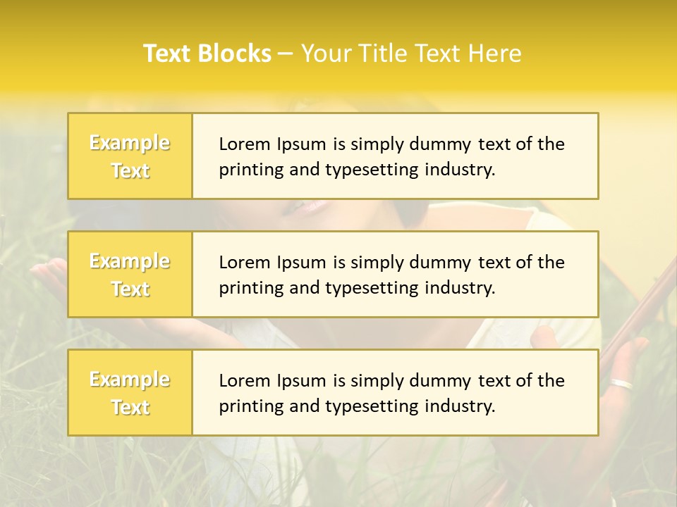 Day Caucasian Beautiful PowerPoint Template