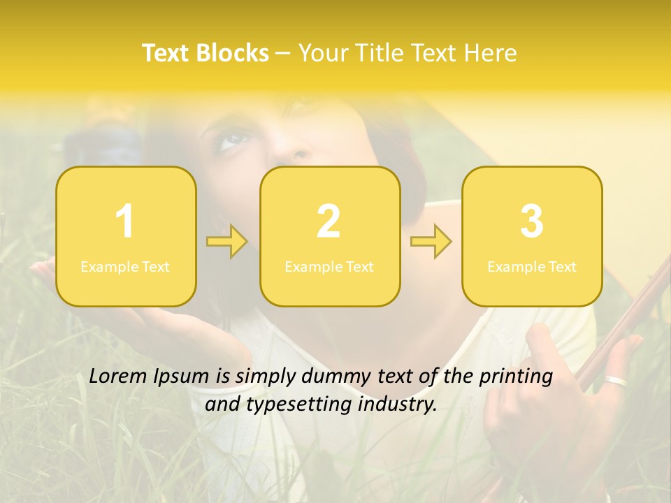 Day Caucasian Beautiful PowerPoint Template