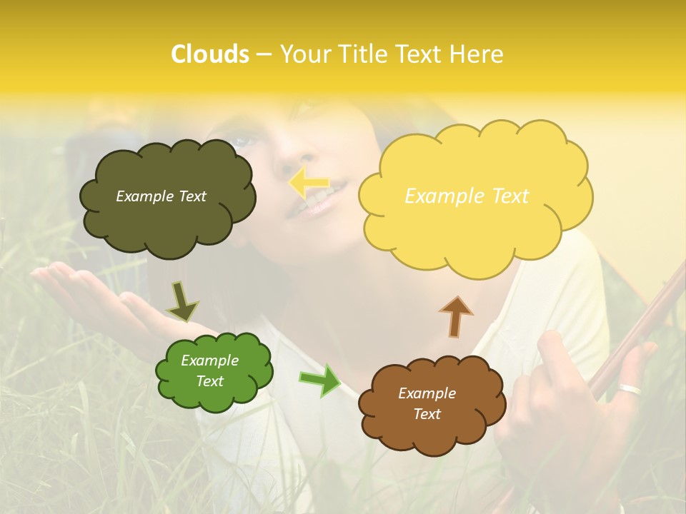 Day Caucasian Beautiful PowerPoint Template