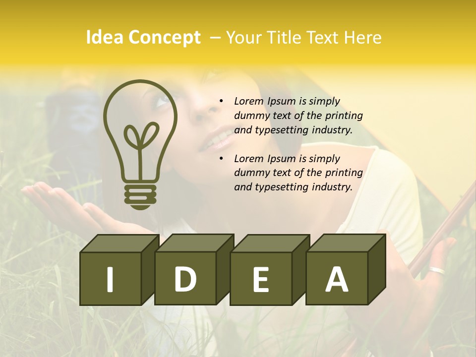 Day Caucasian Beautiful PowerPoint Template