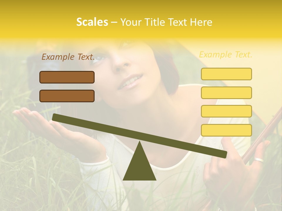 Day Caucasian Beautiful PowerPoint Template