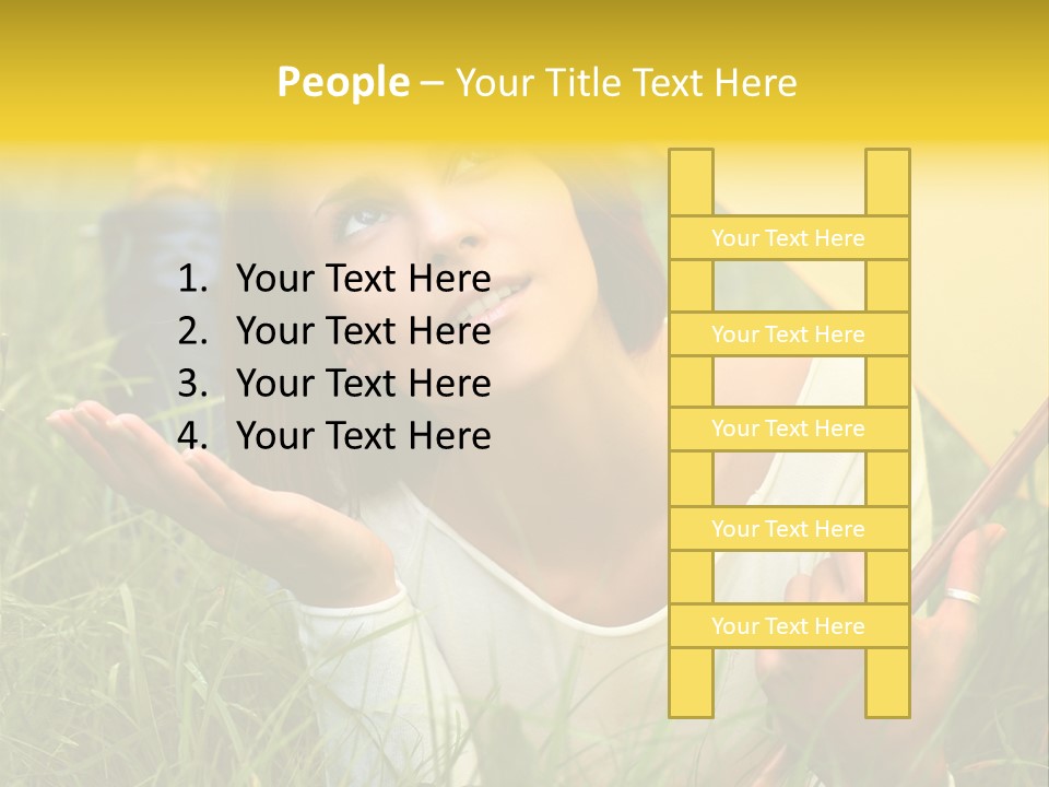 Day Caucasian Beautiful PowerPoint Template