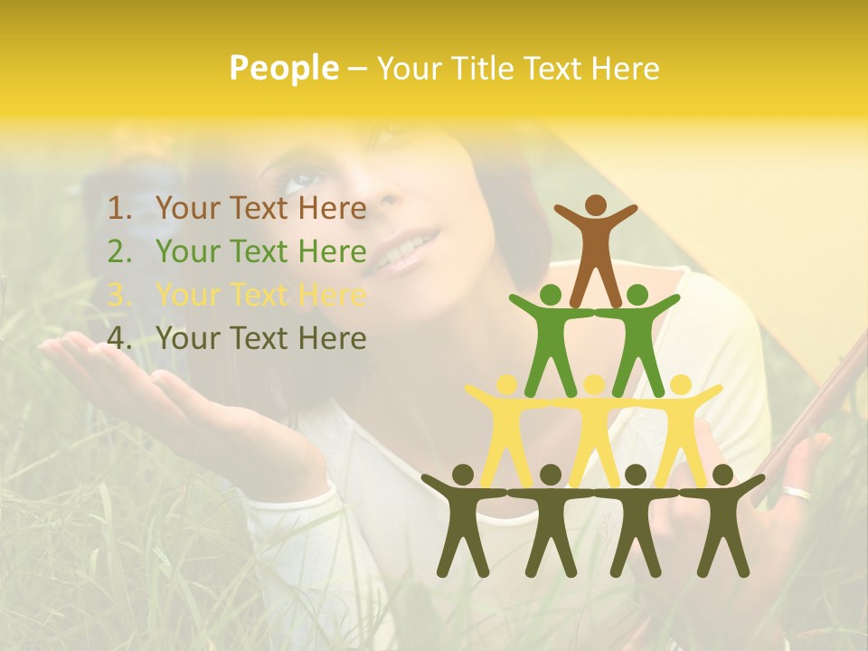 Day Caucasian Beautiful PowerPoint Template