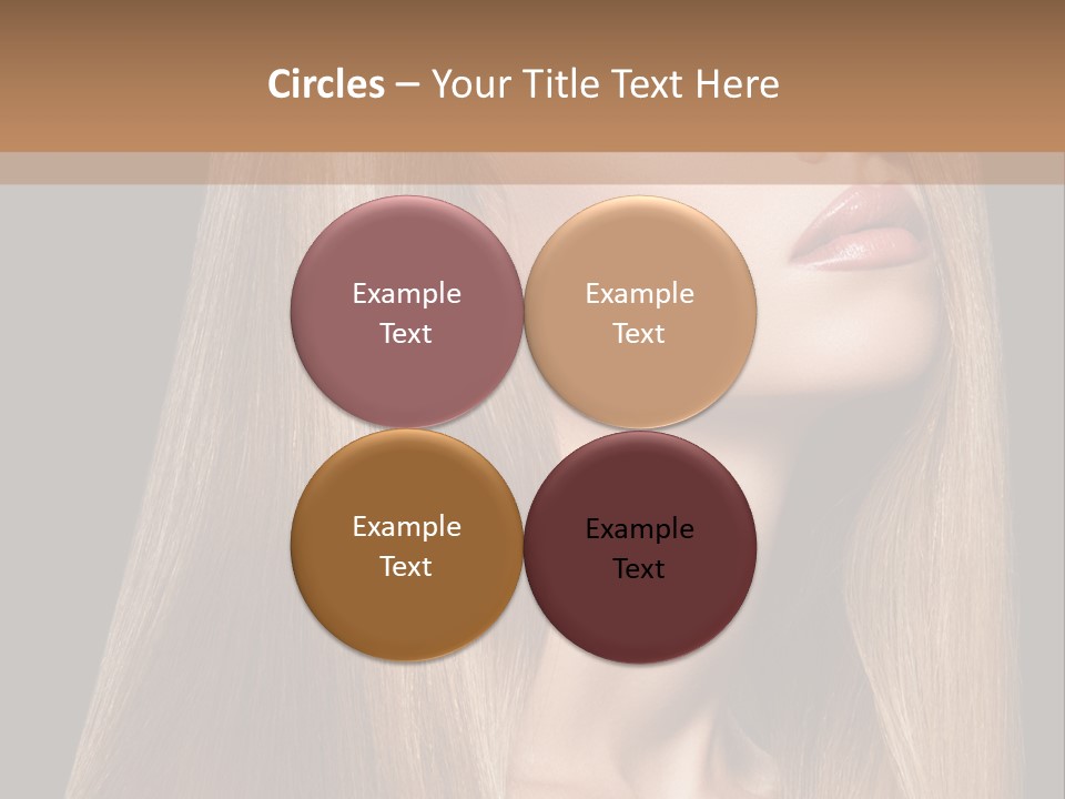 Straight Haircare Cosmetic PowerPoint Template