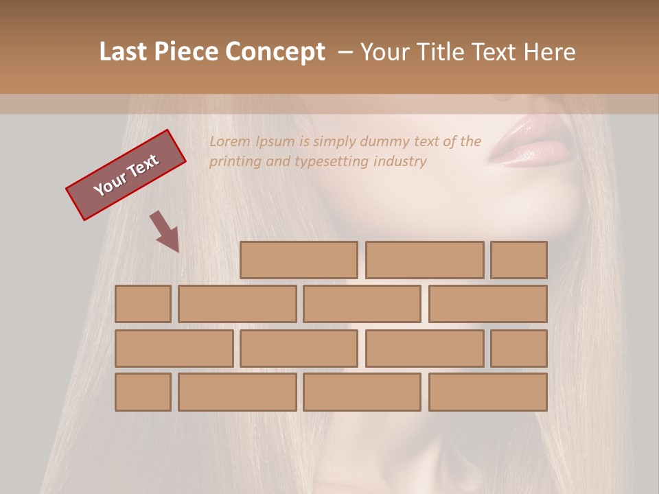 Straight Haircare Cosmetic PowerPoint Template