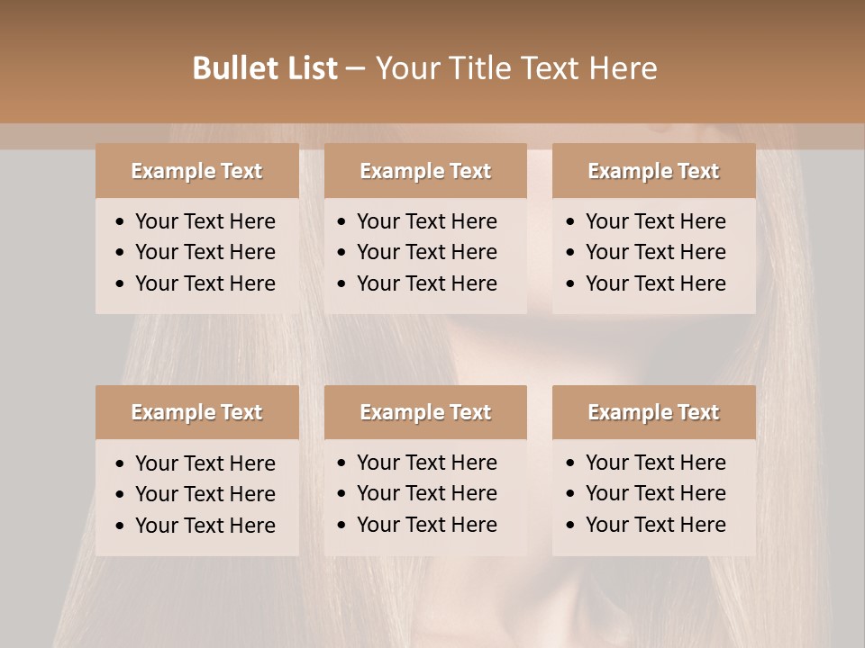 Straight Haircare Cosmetic PowerPoint Template