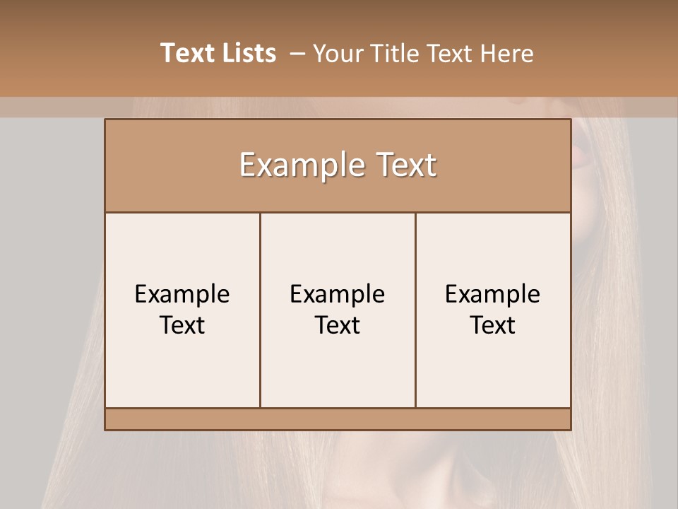 Straight Haircare Cosmetic PowerPoint Template