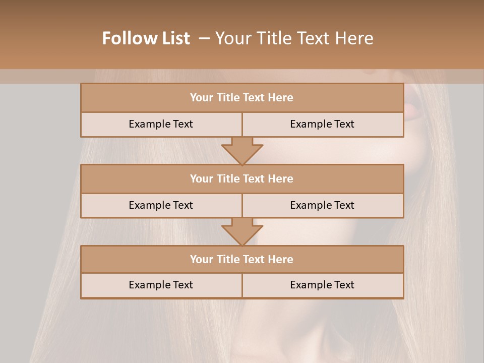 Straight Haircare Cosmetic PowerPoint Template