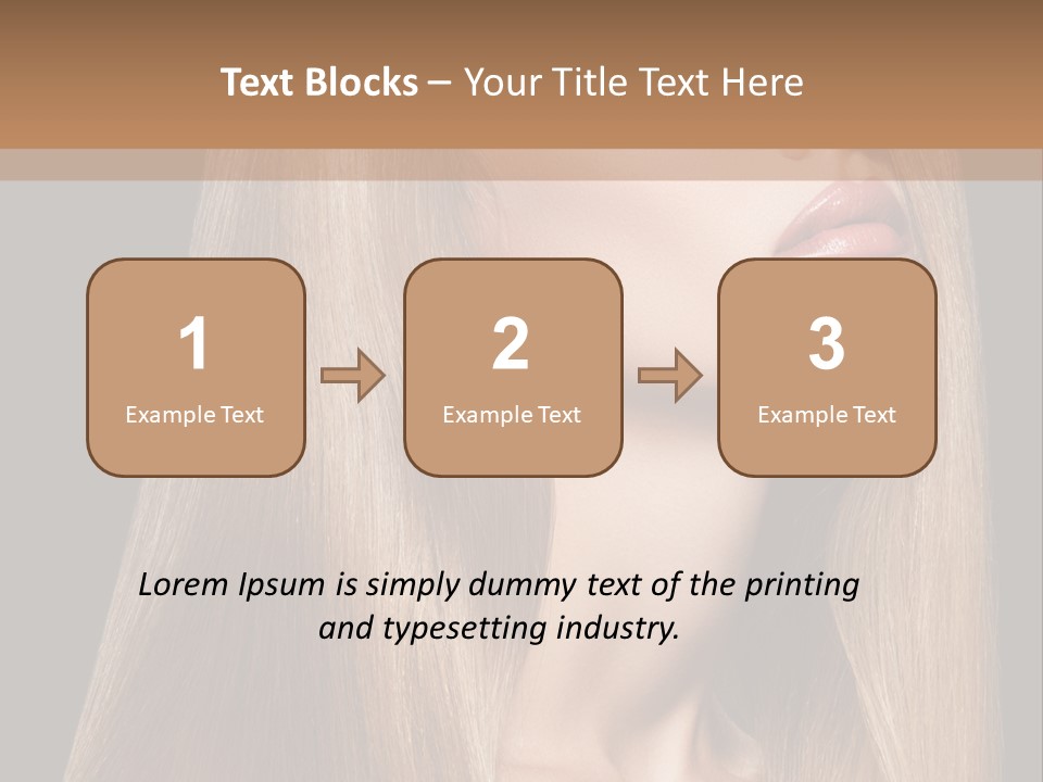 Straight Haircare Cosmetic PowerPoint Template