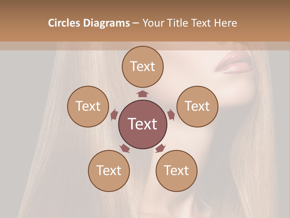 Straight Haircare Cosmetic PowerPoint Template