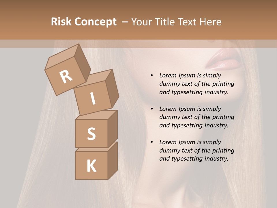 Straight Haircare Cosmetic PowerPoint Template