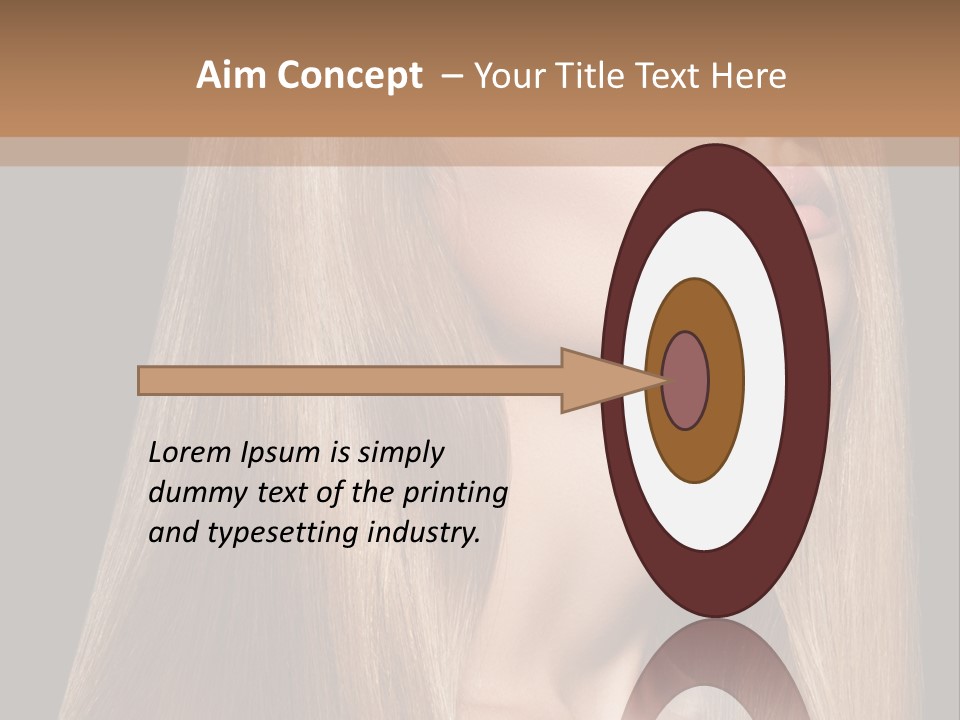Straight Haircare Cosmetic PowerPoint Template