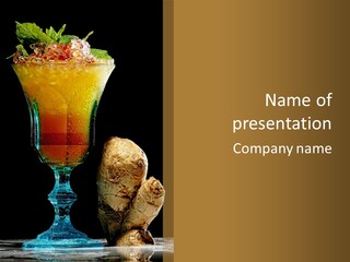 Table Libations Ice PowerPoint Template