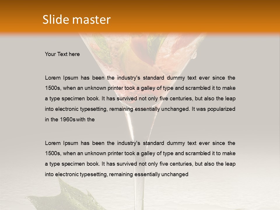 Cold Object Alcohol PowerPoint Template