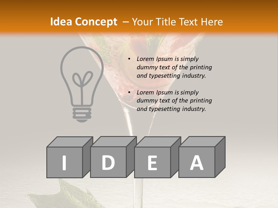 Cold Object Alcohol PowerPoint Template
