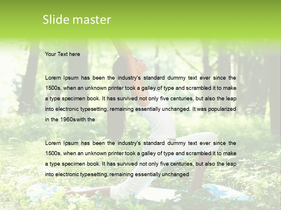 Yoga Trees Care PowerPoint Template