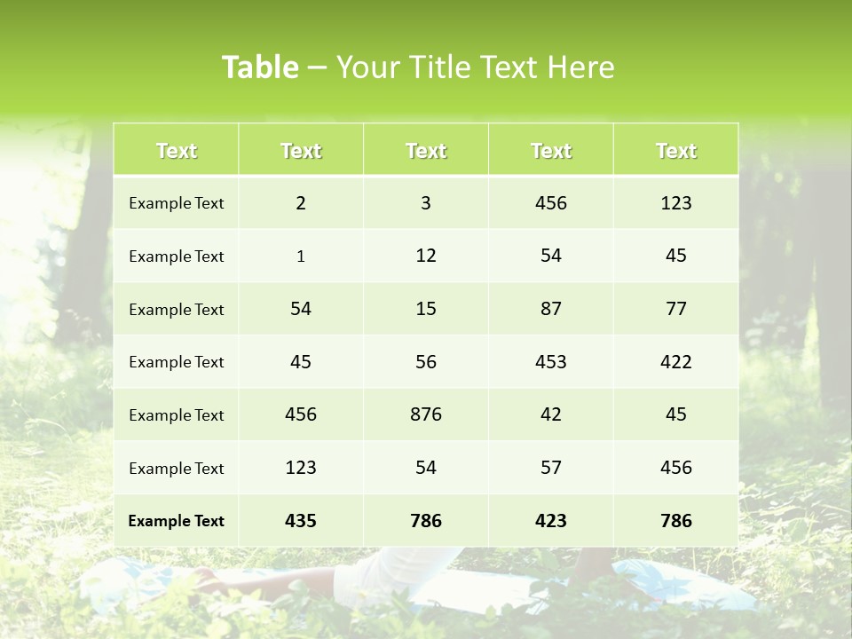 Yoga Trees Care PowerPoint Template