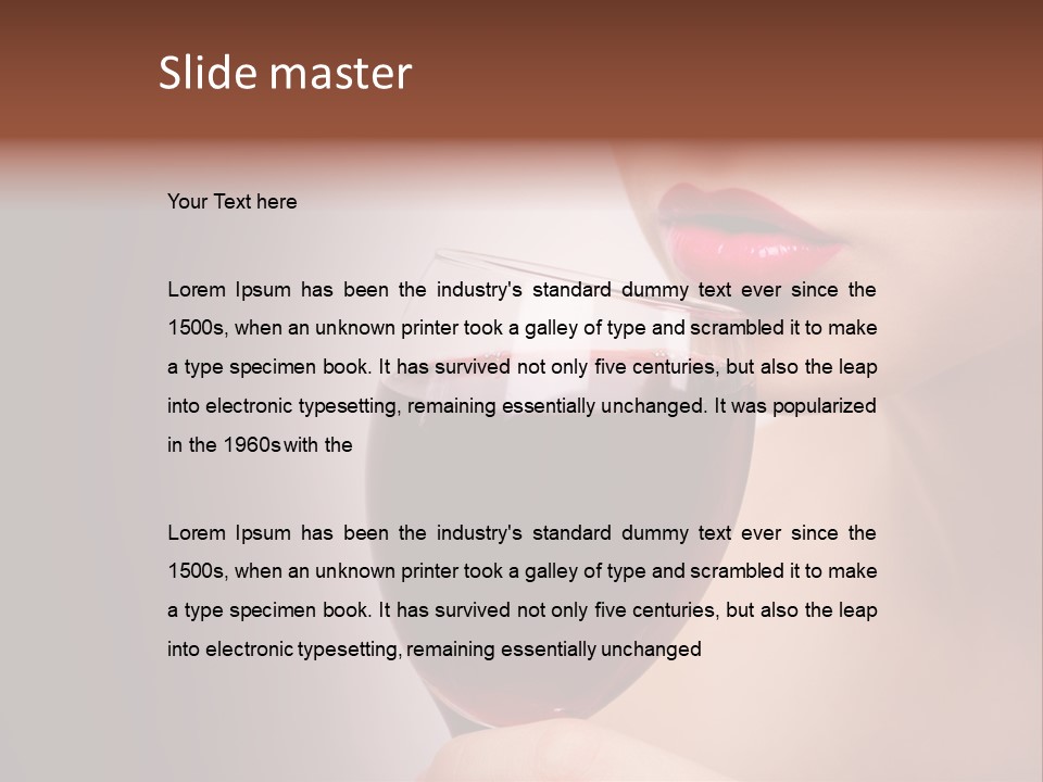 Female Enjoyment Bare PowerPoint Template