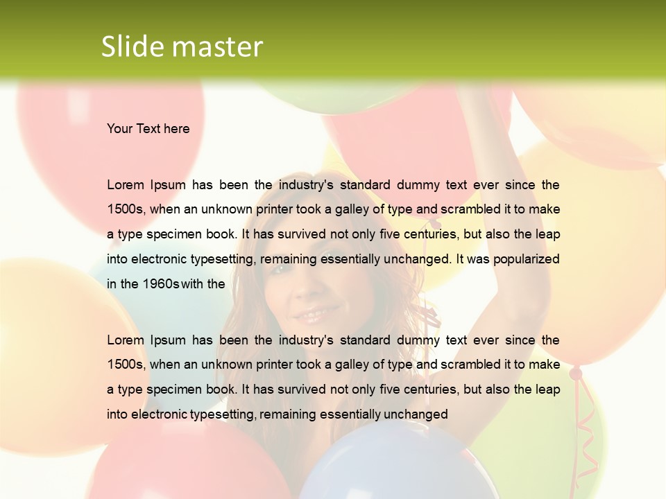 Caucasian Surprise Blue PowerPoint Template