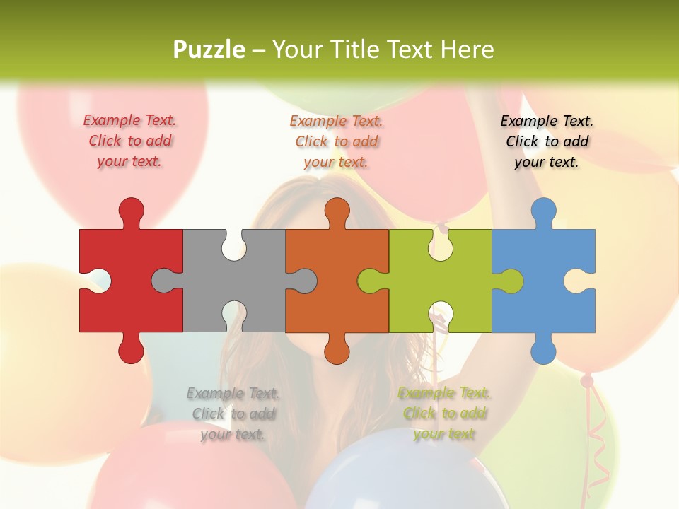 Caucasian Surprise Blue PowerPoint Template