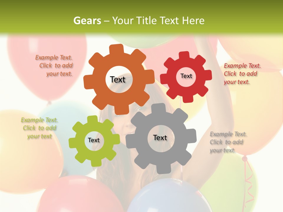 Caucasian Surprise Blue PowerPoint Template