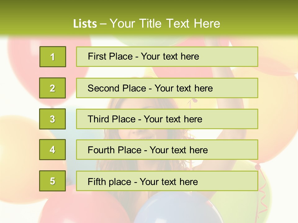 Caucasian Surprise Blue PowerPoint Template