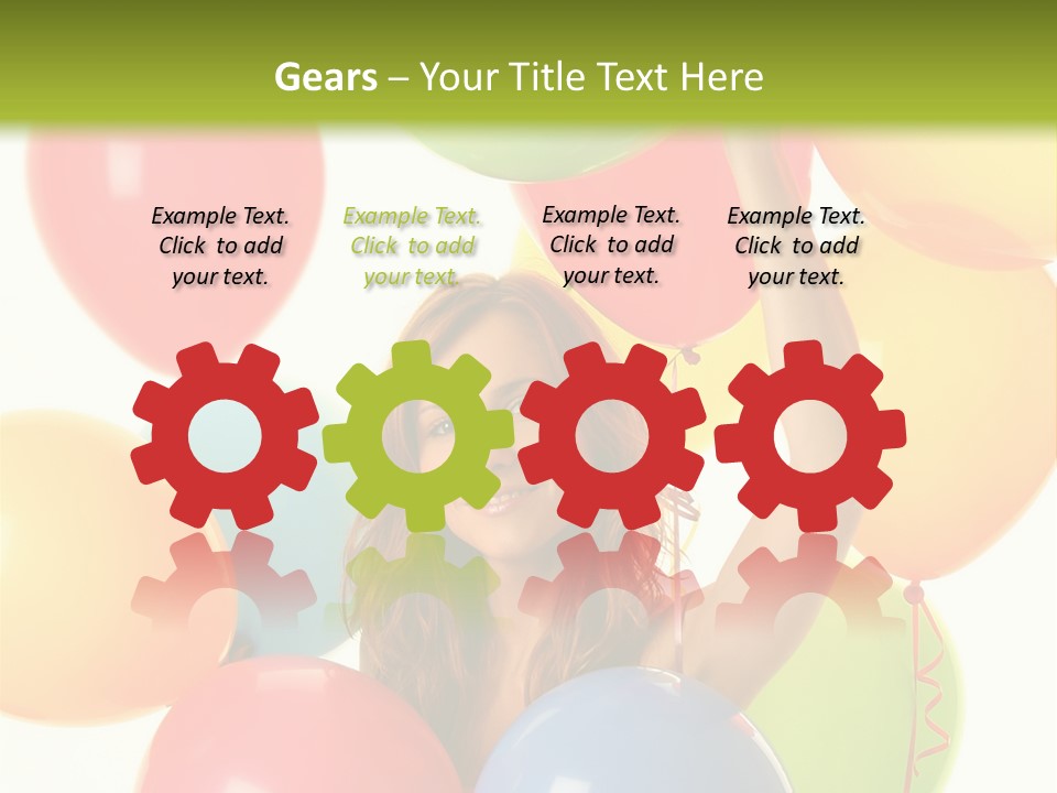 Caucasian Surprise Blue PowerPoint Template