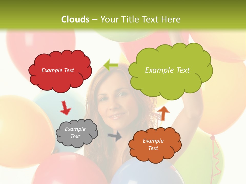 Caucasian Surprise Blue PowerPoint Template