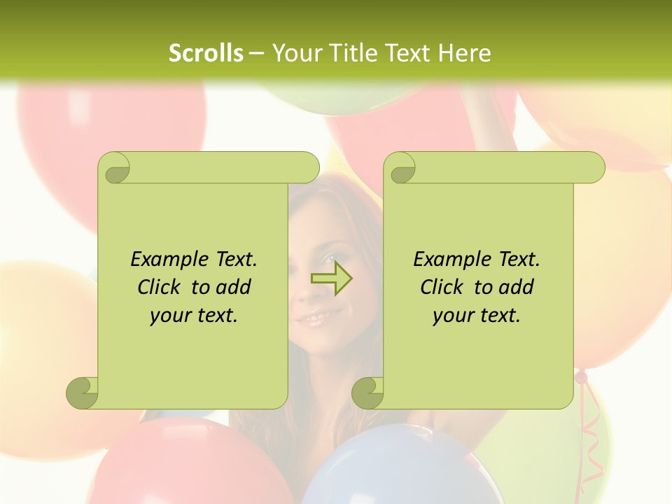 Caucasian Surprise Blue PowerPoint Template