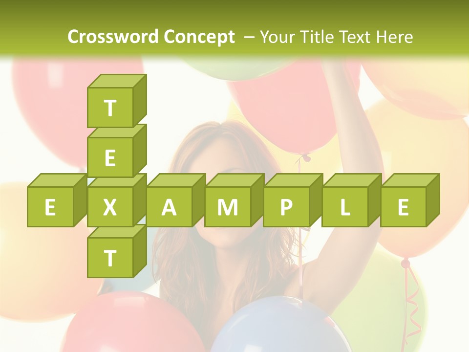 Caucasian Surprise Blue PowerPoint Template