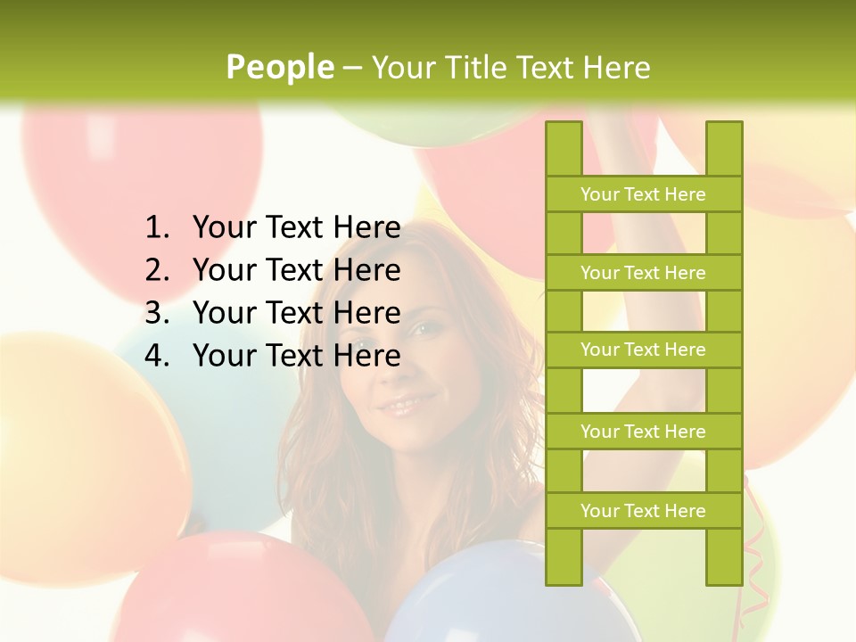 Caucasian Surprise Blue PowerPoint Template