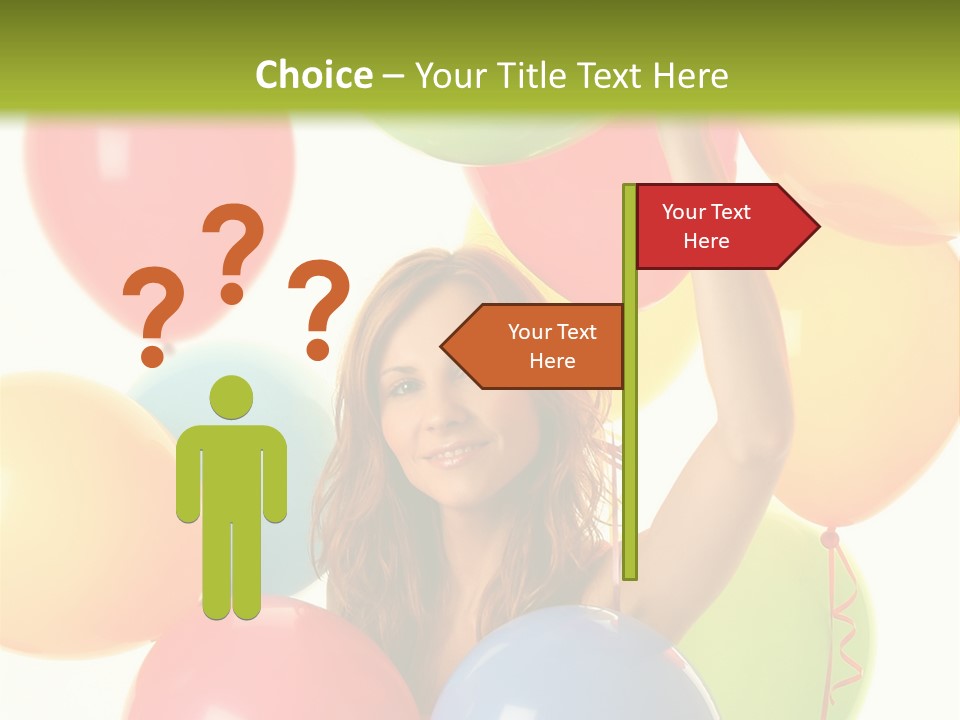 Caucasian Surprise Blue PowerPoint Template