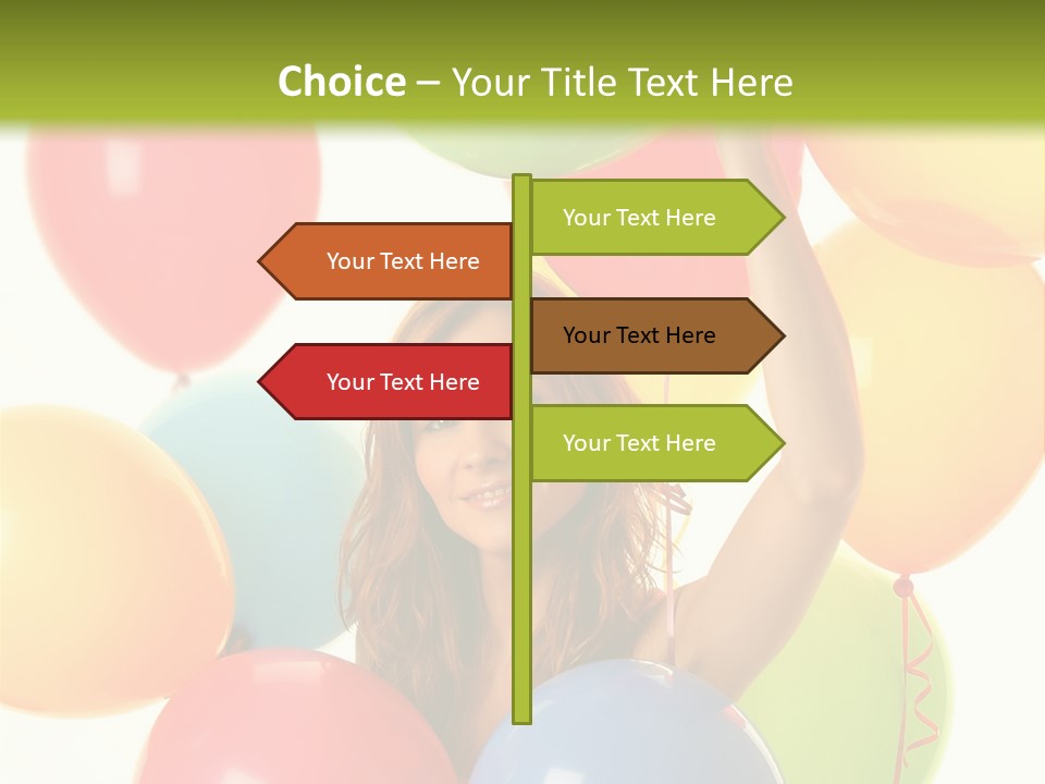 Caucasian Surprise Blue PowerPoint Template