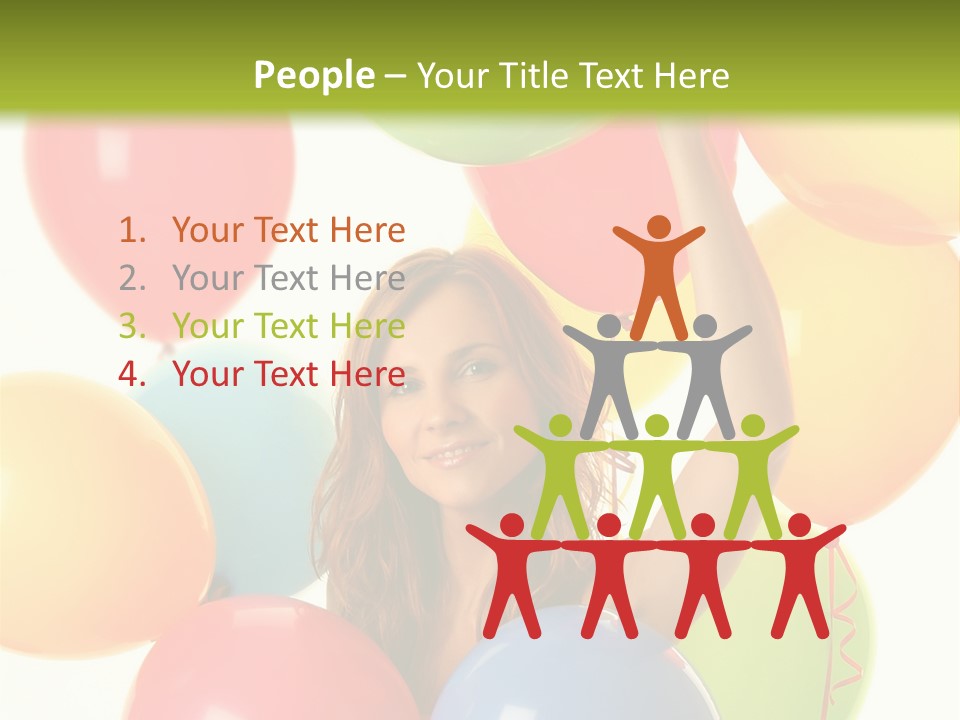 Caucasian Surprise Blue PowerPoint Template