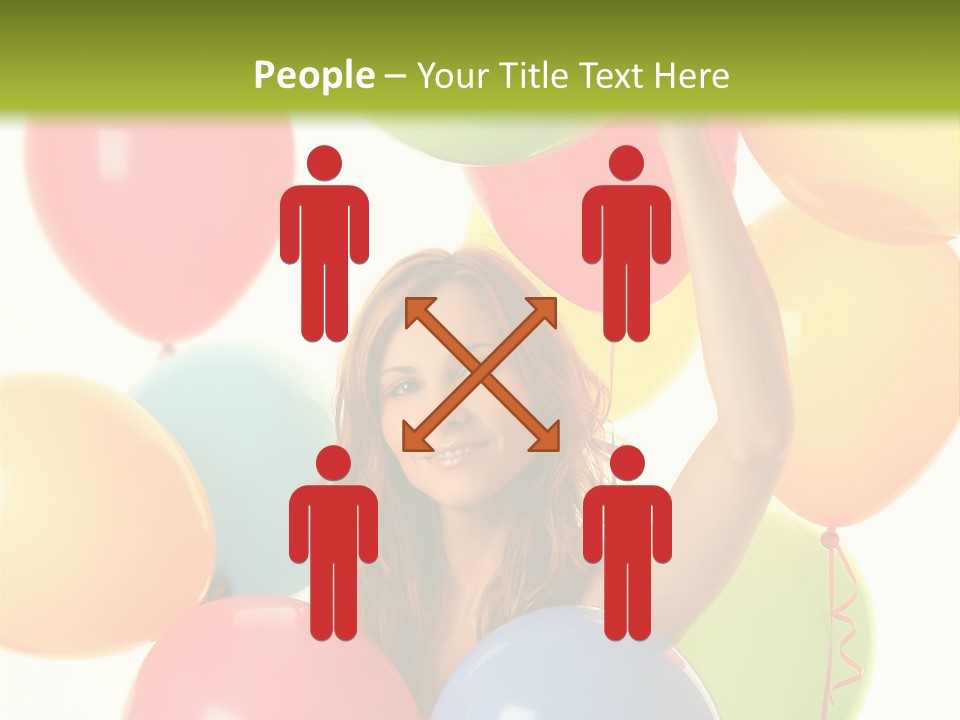 Caucasian Surprise Blue PowerPoint Template