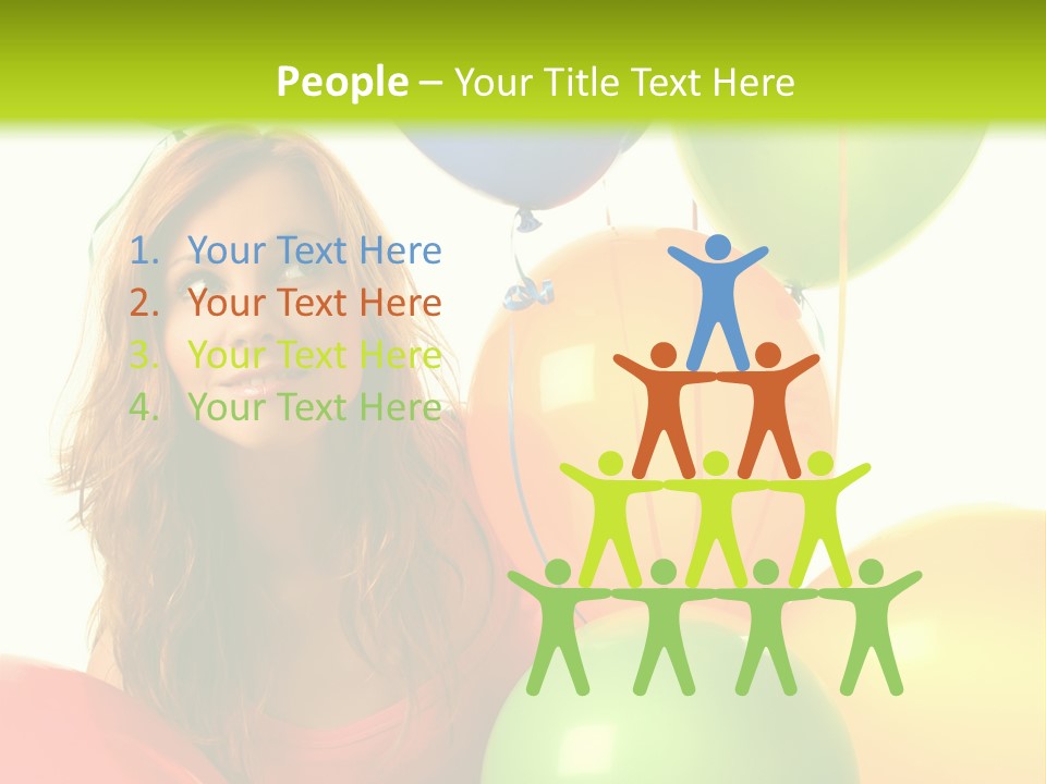 Bunch Young Isolated PowerPoint Template