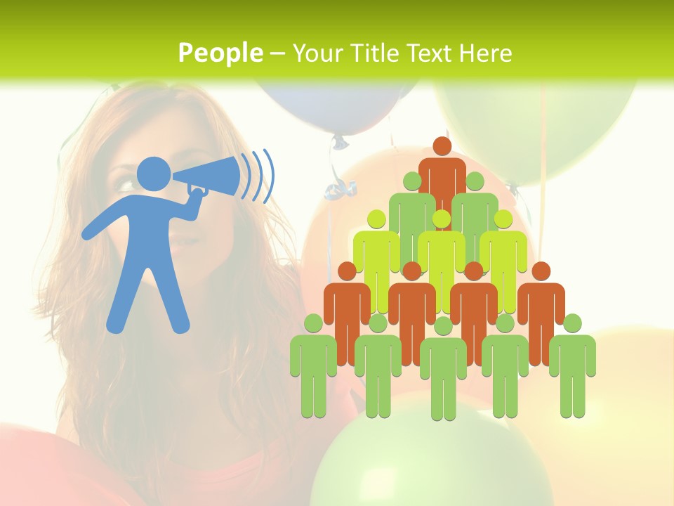 Bunch Young Isolated PowerPoint Template