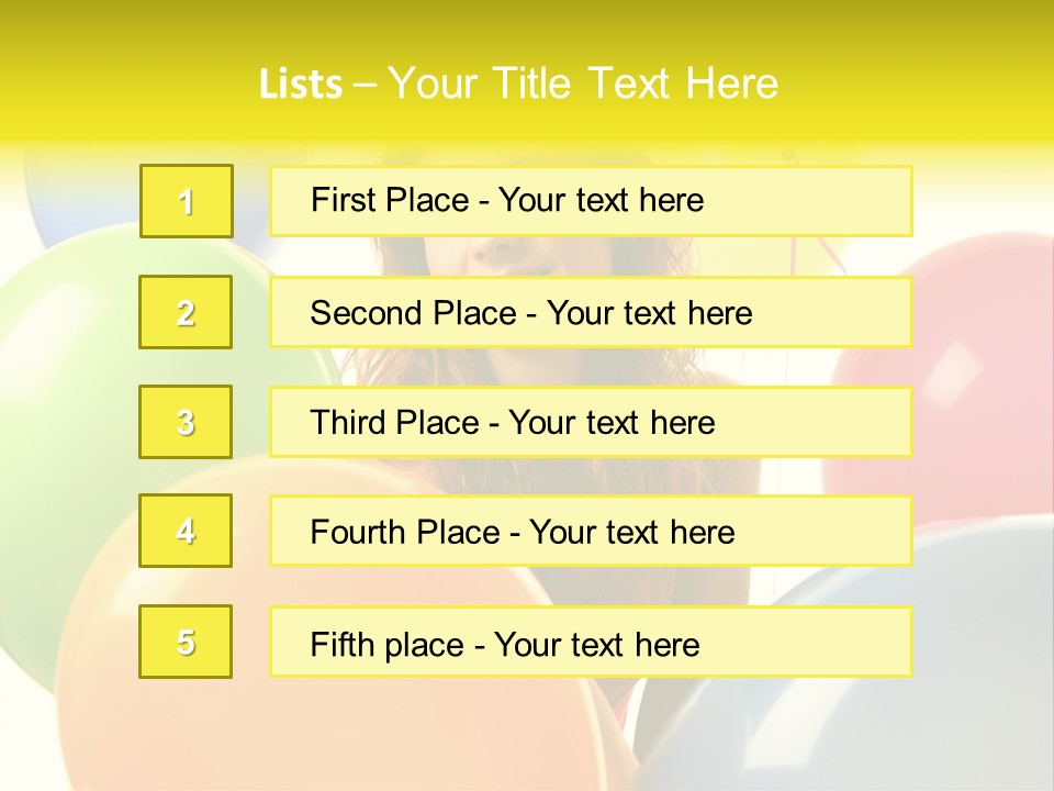 Person Positive Carefree PowerPoint Template