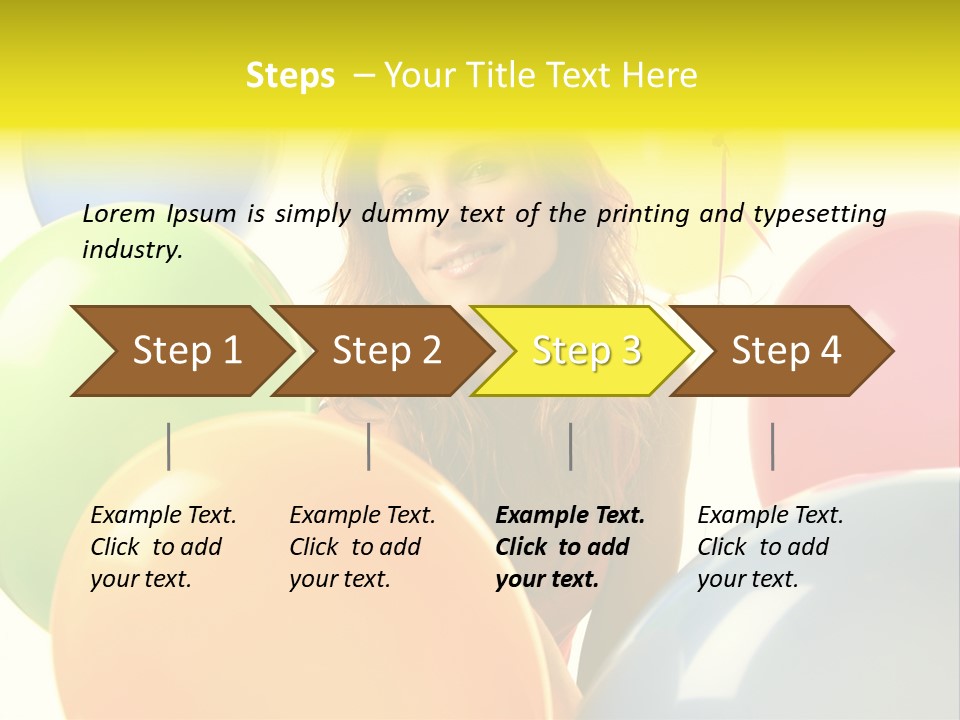 Person Positive Carefree PowerPoint Template