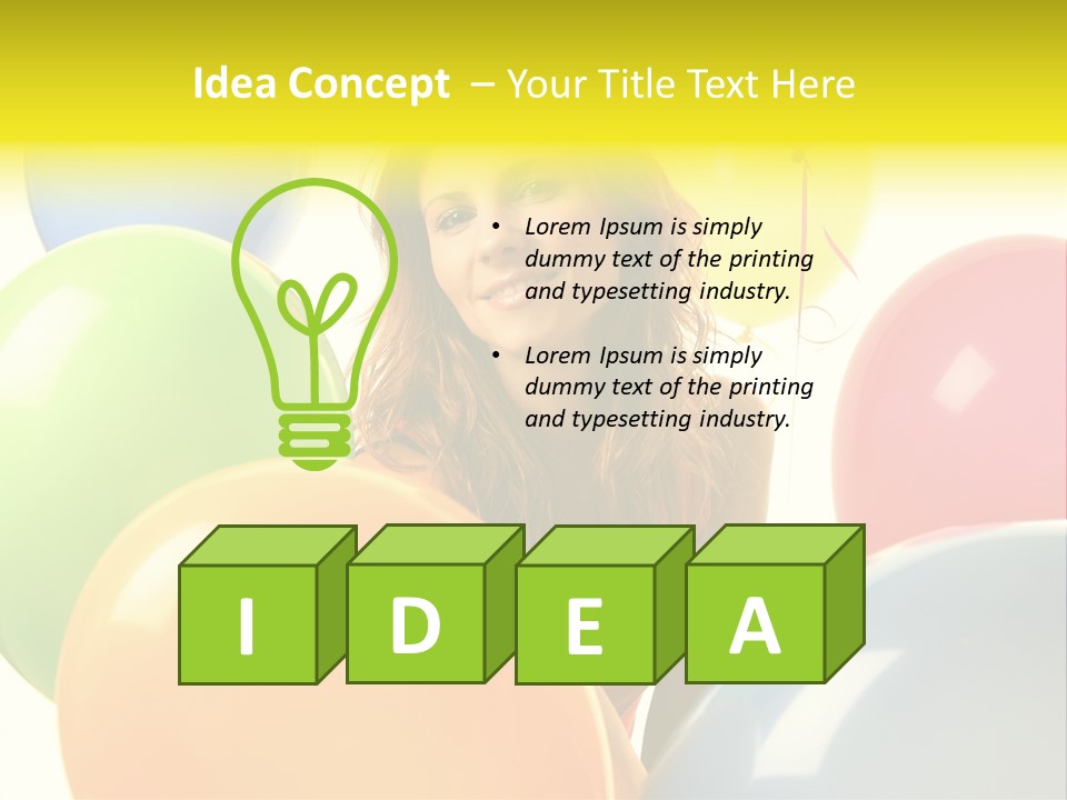 Person Positive Carefree PowerPoint Template