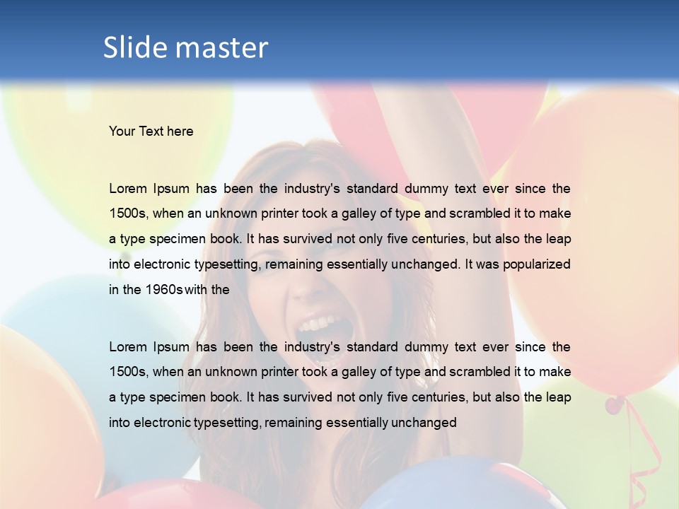 Posing Woman Fun PowerPoint Template