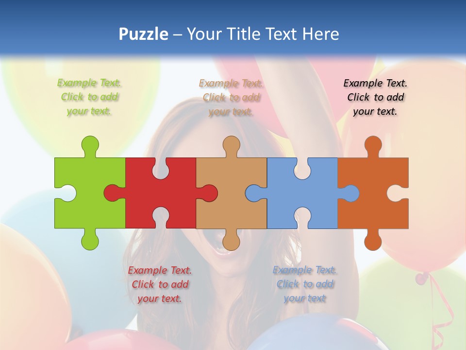 Posing Woman Fun PowerPoint Template