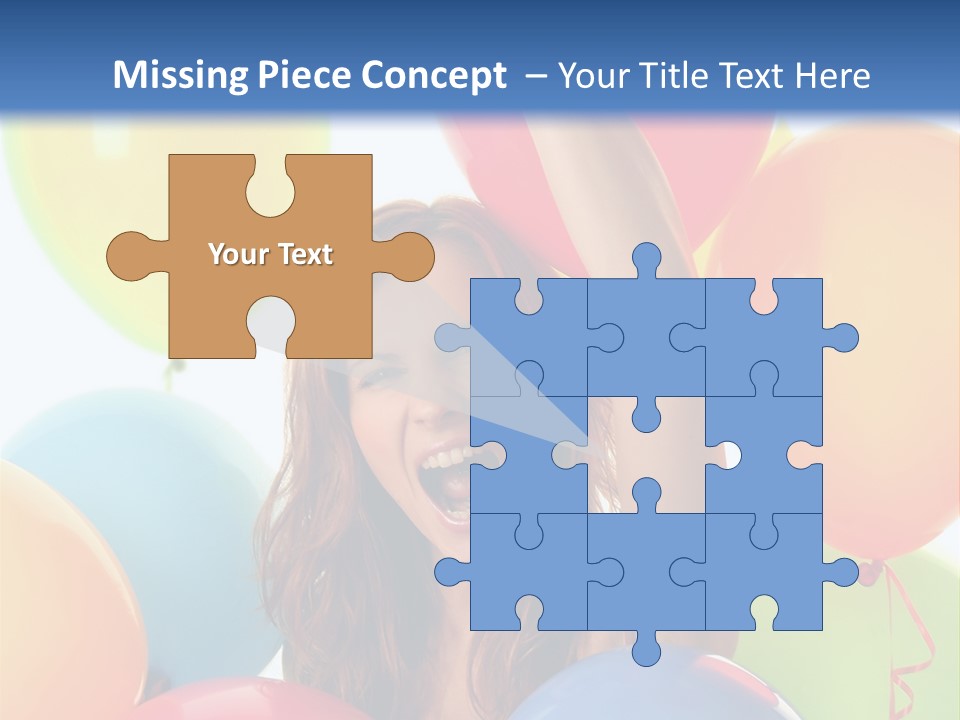 Posing Woman Fun PowerPoint Template