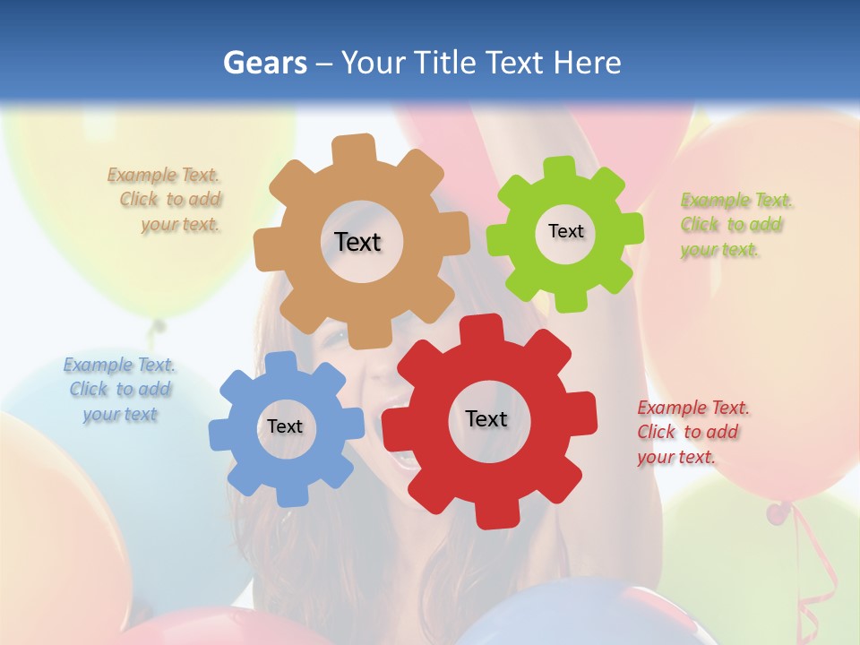 Posing Woman Fun PowerPoint Template